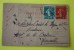 1923 Carte-lettre Entier Postal Postaux:type Semeuse Fond Plein 40c +timbre 10c Rajouté CAD Convoyeur Nancy Pr Marseille - Kaartbrieven