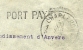 Brief Met Cirkelstempel CHARLEROY 1 Met Stempel  PORT PAYE (noodstempel) - Fortune Cancels (1919)