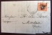 1871 Superbe Lettre Avec # 48 40c Bordeaux  Belles Marges + Voisin De Rouen A Morlaix - Cote:  400euros - 1870 Bordeaux Printing