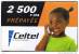 Gabon, Celtel, 2 500 F CFA, Girl, 2 Scans. - Gabun