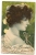 Portrait Of Young Woman Painted With NATURAL HAIR  - 1904 Postcard CIRCULATED In URUGUAY - Autres & Non Classés
