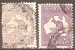 AUSTRALIA - Used 1929  9d  Kangaroo. Watermark 203  (small Mult).  Shades. Scott 96 - Gebruikt