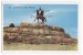 SHOSHONE CANYON -CODY MEMORIAL STATUE -BUFFALO BILL- WYOMING -WY - C1940s-1950s Vintage Postcard [o2921] - Cody