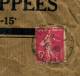 PARIS : Grande Enveloppe Pour IMPRIME Avec 5c SEMEUSE Rose Oblt Type 04 De PARIS (RARE SEUL SUR LETTRE!!) - 1921-1960: Période Moderne