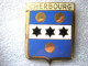 ANCIENNE PLAQUE DE CALANDRE DE VOITURE EMAILLEE ANNEE 1950 VILLE DE CHERBOURG EXCELLENT ETAT AUCUNS ECLATS DRAGO PARIS - Sonstige & Ohne Zuordnung