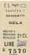 Biglietto Treno   -    CANICATTI´ /   GELA   -   Del  15. 08.  1981 - Europa
