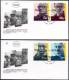 ISRAEL 2002 - Sc 1493/1496 - Israeli Political Journalists - A Set Of 4 Stamps With Tabs On 2 FDC´s - Other & Unclassified