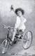 Mädchen Auf Dreirad, Gelaufen Um 1900 - Sonstige & Ohne Zuordnung