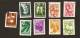 5. Bulgaria, LOT Set Of 9 - 1958 Vegetables - 1956 Fruits - Flora - Used Stamps