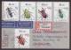 ## Deutschland Luftpost & Registered Einschreiben Labels KÖLN 1993 Cover Brief To Ukraine Käfer Beetle - Lettres & Documents