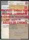 SALLES DE CINEMA - ALSACE LORRAINE / ANNEES 1950/60 ENSEMBLE DE 14 ENTÊTES DIFFERENTES / 8 IMAGES (ref 2560) - Cinema