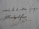 Rarissime. Jean-Pierre Et Joseph Montgolfier L´Inventeur De L´aerostat . Ordre De Change. 21 Avril 1787. - Altri & Non Classificati