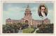 USA, AUSTIN TEXAS TX ~ STATE CAPITOL BUILDING ~ STEPHEN  F. AUSTIN PORTRAIT ~ C1940s Vintage Unused Linen Postcard - Austin