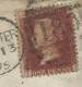 Penny Red On Envelope Looks Like Plate 148  Postmarked Chester SP 13 1875 Does Have A Chunk Out Of Envelope - Lettres & Documents