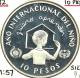 DOMINICAN REP 10 PESOS YEAR OF CHILD FRONT EMBLEM BACK 1982 KM57 PROOF SILVER READ DESCRIPTION CAREFULLY !!! - Dominicaine