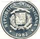 DOMINICAN REP 10 PESOS YEAR OF CHILD FRONT EMBLEM BACK 1982 KM57 PROOF SILVER READ DESCRIPTION CAREFULLY !!! - Dominicaine