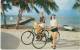 Women On Bicycles Bikes, Bahamas, Grand Bahama Club's Fishing Dock, C1950s Postcard - Radsport