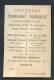 Paris, Chocolat De La Cie Française Lith. Baster & Vieillemard, Jolie Chromo Dorée Pierrot Peintre - Sonstige & Ohne Zuordnung