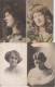 Delcampe - Lot 40 Cpa-fantaisie--vintage-postcard--femme-woman-frau-visage-face- - 5 - 99 Postkaarten