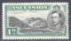 Ascension 1938 1d Black &amp; Green 'Green Mountain' MH  SG 39 B - Ascensione