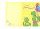 Double Carte - FRANKLIN Tortue Turtle - Joyeux Anniversaire - 1 An - Avion Ballon Cubes Jouets - Schildpadden