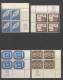 UN New York 1951 4-block  Michel 1-11 RZf, Some KN (see Scann) - Blocks & Sheetlets
