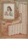 CALANDRIER GRAND FORMAT JEUNE FILLE ET ROSES En 1886 !!! - Formato Grande : ...-1900