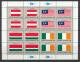 UN New York 1982 Michel 397-412, Flags-series, 4 Se-tenant Sheets, MNH - Blocks & Sheetlets