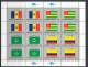 UN New York 1986 Michel 499-514, Flags-series, 4 Se-tenant Sheets, MNH** - Blocs-feuillets