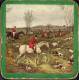 3 VERY NICE VINTAGE BEERMATS:COASTERS:HUNTING WITH DOGS AND HORSES - Beer Mats