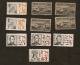 Z13-1-2. USA, LOT Set Of 10 - AIR MAIL 1947 10 C - Let Freedom Ring - Liberty For All - Lincoln - 2a. 1941-1960 Oblitérés