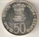 MONEDA DE PLATA DE LA INDIA DE 50 RUPEES DEL AÑO 1974  (COIN) SILVER,ARGENT. - India