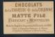 Montpellier, Chocolat Matte, Jolie Chromo Dorée, Thème Cirque, Cavalier, Le Débotté, Lith. Champenois - Autres & Non Classés