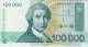 Croatia #27 100,000 Dinara 1993 Banknote Currency, - Kroatien