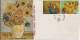 1970 World Famous Flower Paintings Set 3 First Day Covers Unaddressed With Special FDI Postmark 6/5/70 On Front - Bhutan