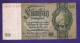 GERMANY 1933 50 Used VF Banknote Reichsmark KM 189 - 50 Reichsmark