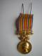 MEDAILLE POMPIER ( 25 ANS ??  ) BRONZE DOREE REPUBLIQUE FRANCAISE SIGNEE  L . BAZOR  HOMMAGE AU DEVOUEMENT 1935 BON ETAT - Firemen