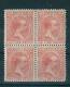 Puerto Rico 1890, MLH, 40c Orange, Edifil 19, Scott 126, SG 93, Block Of 4, Alfonso XIII - Puerto Rico