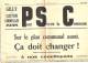 Journal = Elections Communales De 1958 - Feuille électorale De Gilly N° 1 Du P.S.C. - 1950 à Nos Jours