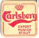 Bierviltje  Bierkaartje Carlsberg Export Munich Stout Zeer Oud - Sous-bocks