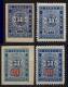 Bulgarien Bulgaria Porto Mi# 6,9,10,12 * M€ 135,- - Unused Stamps