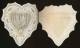 LOVE ME Or I DIE ! Padded Heart Flowers Made Of Cloth SILK / LACE  (2 Scans) 1870'es - Autres & Non Classés