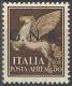 1944 RSI GNR BRESCIA I TIRATURA POSTA AEREA 50 CENT MNH ** VARIETà - RSI137 - Luftpost