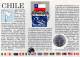 Numisbrief 1987 Numisletter Chile #203 1C Adler Plus Stamp 20$ O 15€ Taube UNO #455 Flagge Flag Coins Cover Of America - Chile