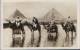 Egypt-Postcard Interwar-The Passage During The Inundation,camels-unused,2/scans. - Pyramiden