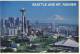 Seattle And Mt. Rainier, Volcano, Vulcano, Vulkan - The Downtown Business District, Space Needle - Seattle