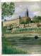 - FRANCE 33 .  VUE DE LA REOLE . GOUACHE NON SIGNEE . DATEE 27/4/53? - Gouaches