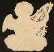 Diecut Embossed Christmas Angel With HARP C. 1895 Ange Harpe Engel (perfect Quality 10x11 Cm) - Angels