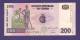 CONGO 2000,  Banknote Used VF 200 Francs - Zonder Classificatie