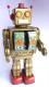 TRES BEAU Robot En Tôle Années 80 ?  Type SPACE WALK MAN - METAL KING - Toy Memorabilia